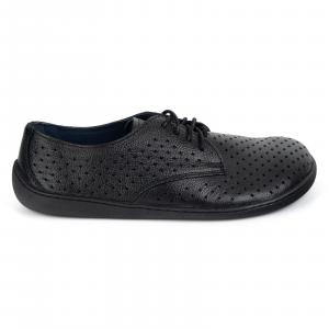 Olivier Barefoot Damskie minimalistyczne ażurowe sneakersy 1288POL czarne
