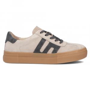 Skórzane sneakersy Filippo DP6798/25 Beż z szarym beżowy