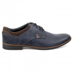 Buty Olivier 263GT skórzane wizytowe granatowe niebieskie