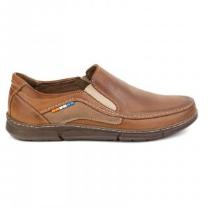 Olivier Buty męskie slip-on 283GT Camel brązowe