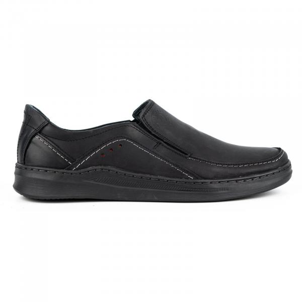 Olivier Buty męskie wsuwane skórzane SLIP-ON 216GT czarne