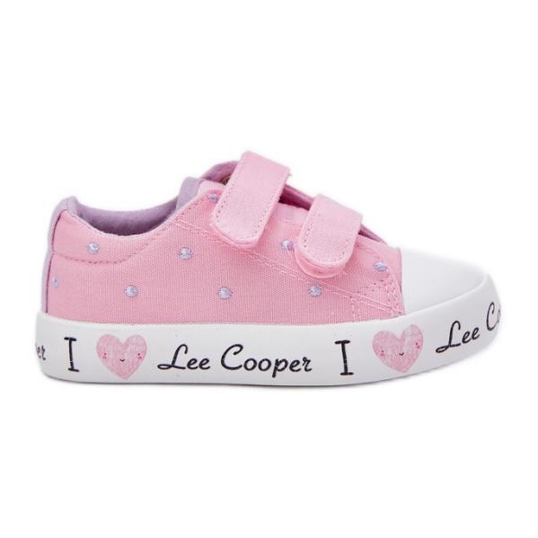 Trampki Dziewczęce Na Rzepy Lee Cooper LCW-25-02-3265K Różowe