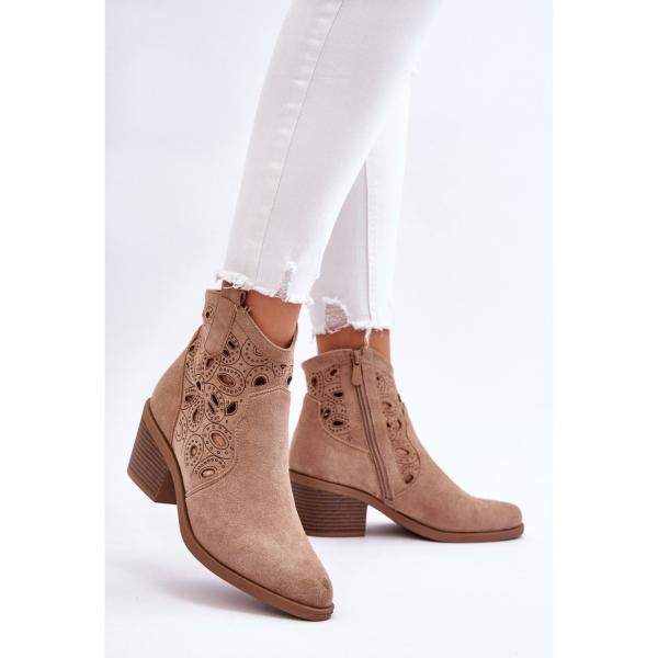 Botki Model S.Barski HY42-086 Beige - Step in style beżowy