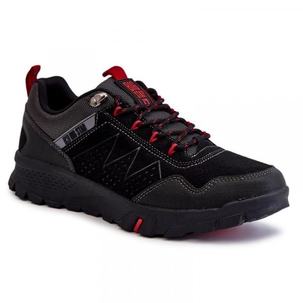 Męskie Niskie Buty Trekkingowe Memory Foam Big Star KK174126 Czarne