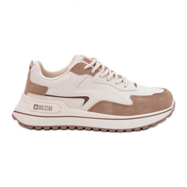 Sneakersy Damskie Big Star RR274A216 HI-POLY System Beżowe beżowy