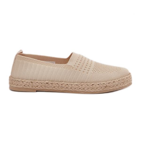 Damskie Espadryle Z Plecionką Vinceza 13624 Beżowe beżowy