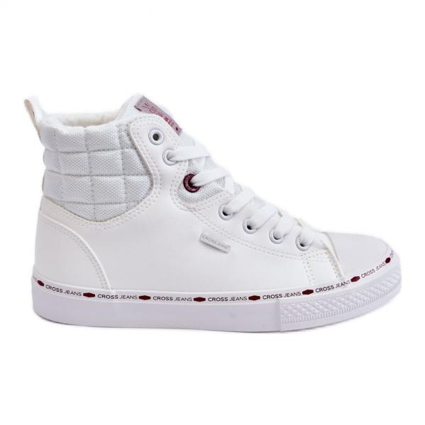 Damskie Wysokie Trampki Cross Jeans KK2R4060C Białe