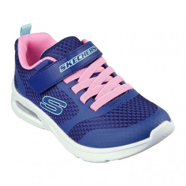 Buty Skechers Microspec Max - Racer Gal 303543L-NVPK niebieskie