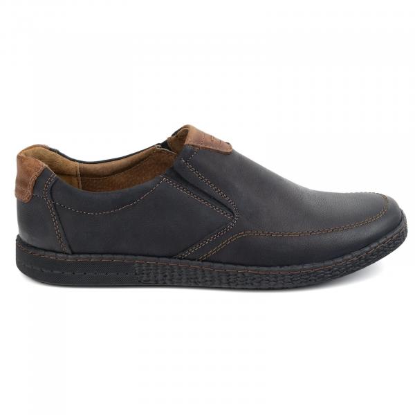 KOMODO Buty męskie skórzane Casual 854/2 czarne