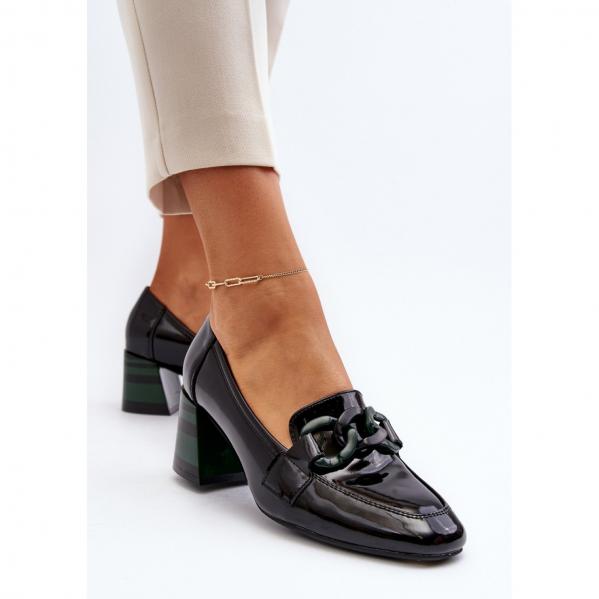 Czółenka Model Paliotte 58318 Black/Green - Step in style czarne