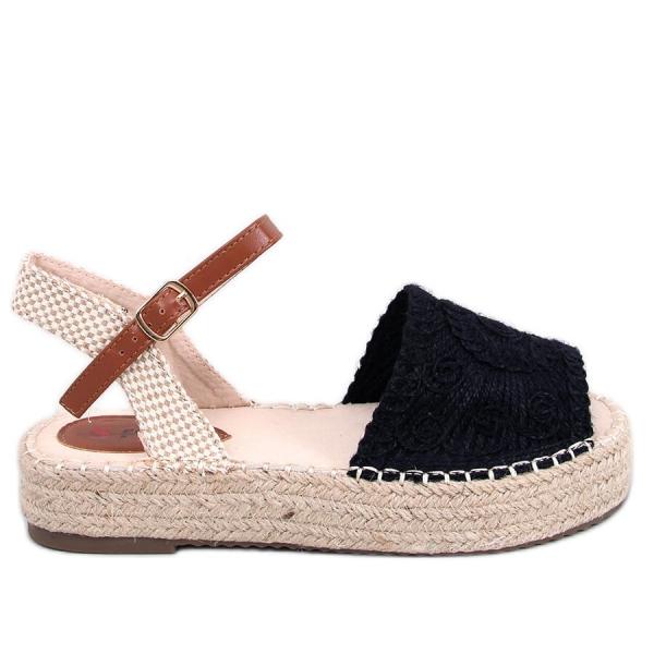 Sandałki espadryle Boho Ingram Black czarne