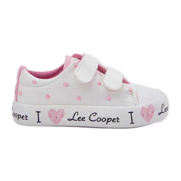 Trampki Dziewczęce Na Rzepy Lee Cooper LCW-25-02-3264K Białe