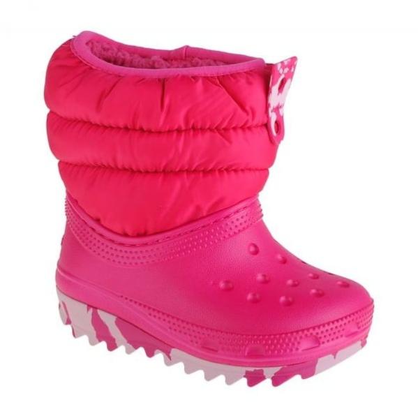 Buty Crocs Classic Neo Puff Boot Toddler 207683-6X0 różowe