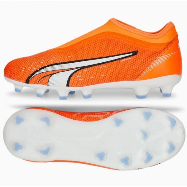 Buty piłkarskie Puma Ultra Match Ll FG/AG 107229 01 pomarańczowe pomarańcze i czerwienie