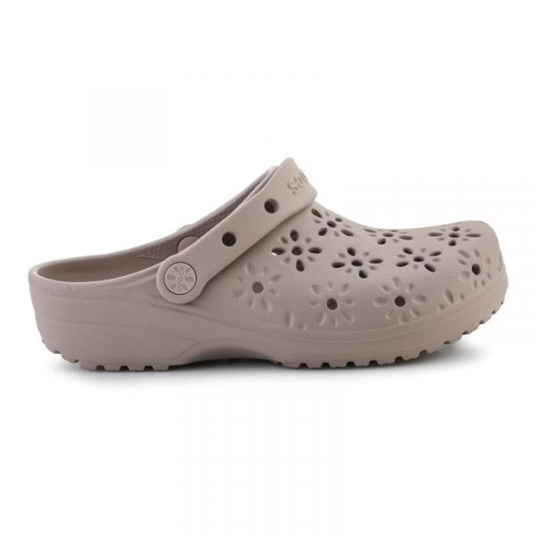 Klapki Crocs Classic Floral Cut Out Clog 210927-214 beżowy