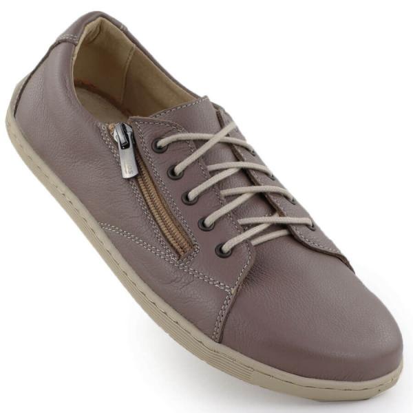 Skórzane półbuty damskie barefoot khaki Helios 436 zielone