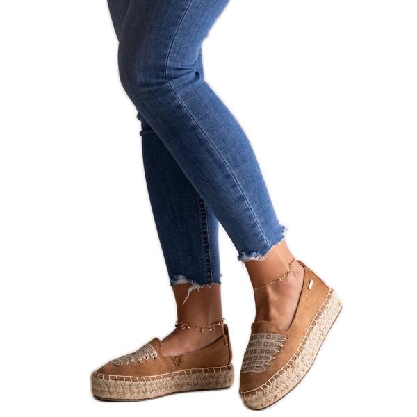 Brązowe espadryle Big Star JJ274892