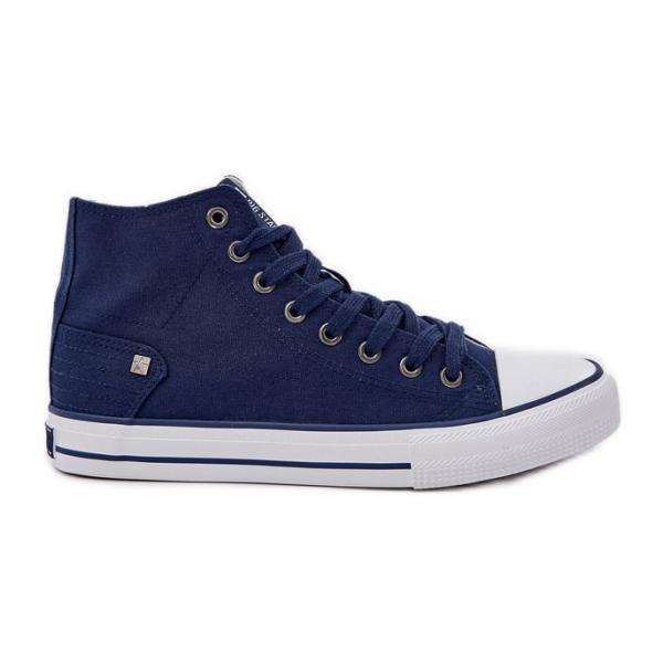 Damskie Wysokie Trampki Big Star DD274333 Granatowe niebieskie