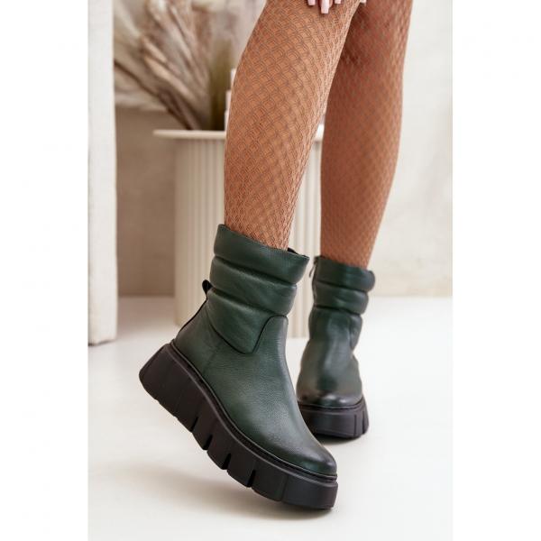 Botki Model Zazoo 60512 Dark Green - Step in style zielone