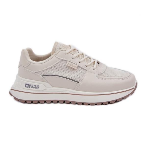 Sneakersy Damskie Big Star NN274A088 Jasnobeżowe beżowy
