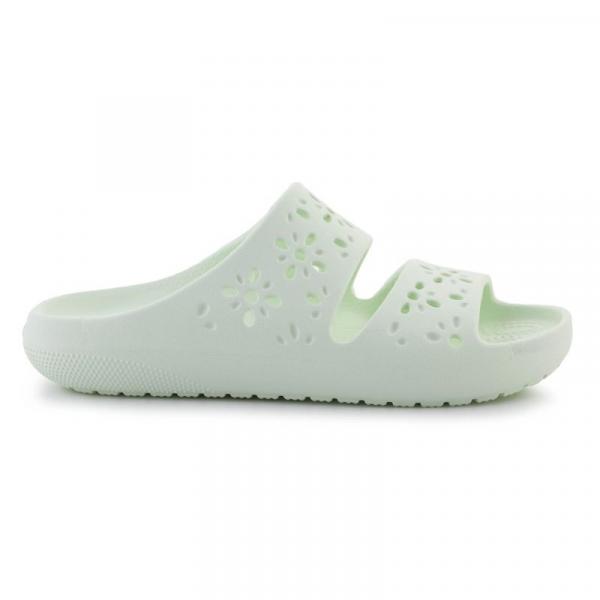 Klapki Crocs Classic Floral Cutout sandal 210966-3YH zielone
