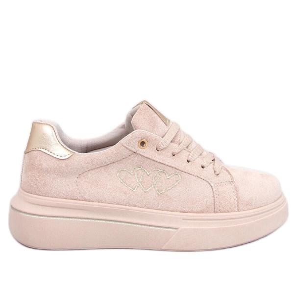 Sneakersy damskie pastelowe Akins Khaki beżowy