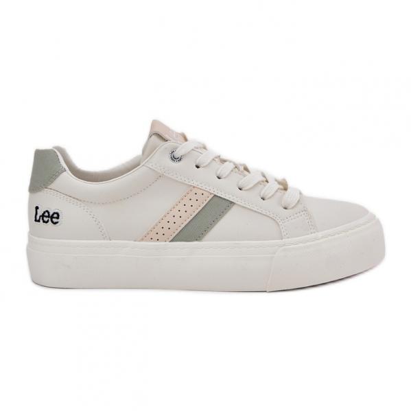 Sneakersy Damskie LEE Layla Women Low 50251003 Zgaszona Biel białe