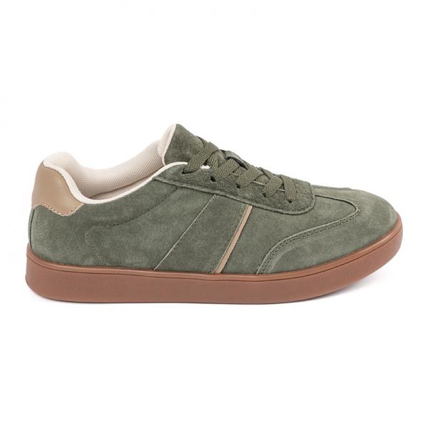 Zamszowe zielone sneakersy Sergio Leone
