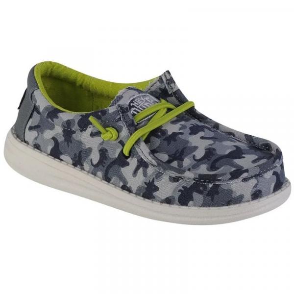 Buty Hey Dude Wally Youth Camodino Jr 40043-425 szare