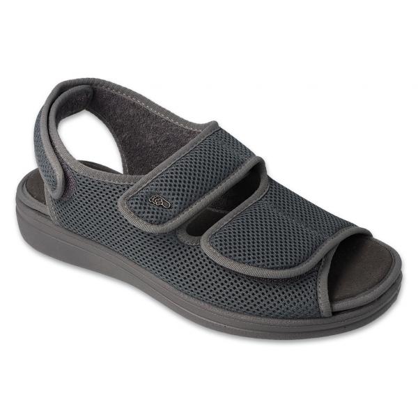 DR.ORTO Befado sandały męskie pu 077M003 szaro-zielone