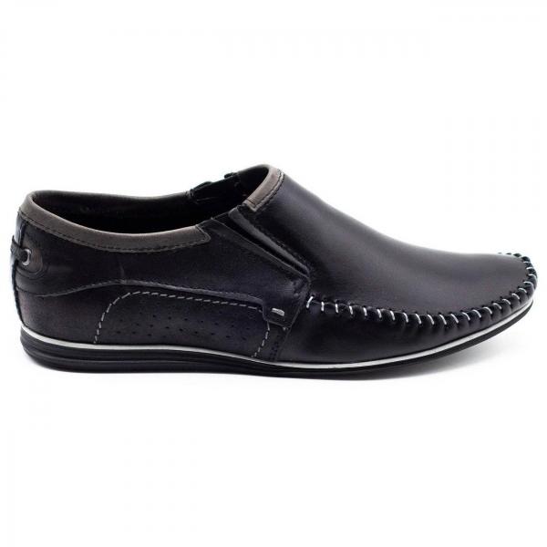 KOMODO Skórzane buty męskie 847 czarne