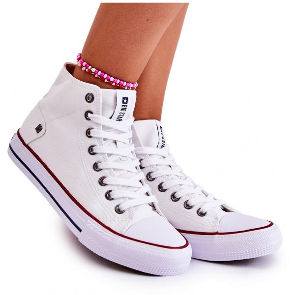 Trampki Damskie Big Star Wysokie Białe DD274332