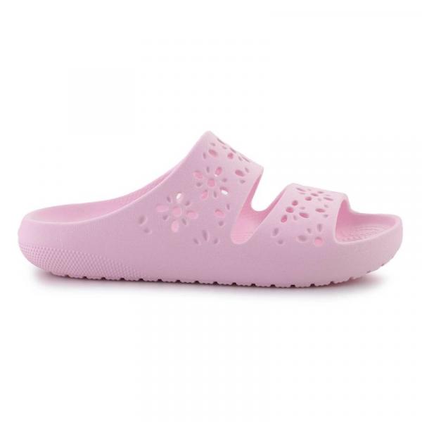 Klapki Crocs Classic Floral Cutout sandal 210966-6ZW różowe