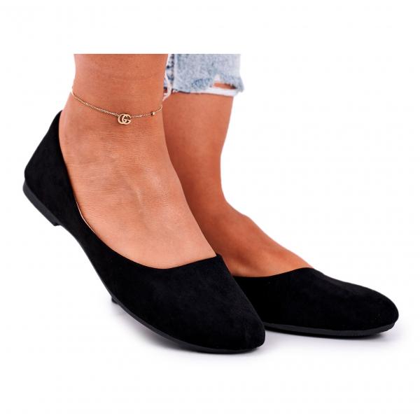 EVE Baleriny Damskie Zamszowe 9BL02-1031 Czarne Lasota