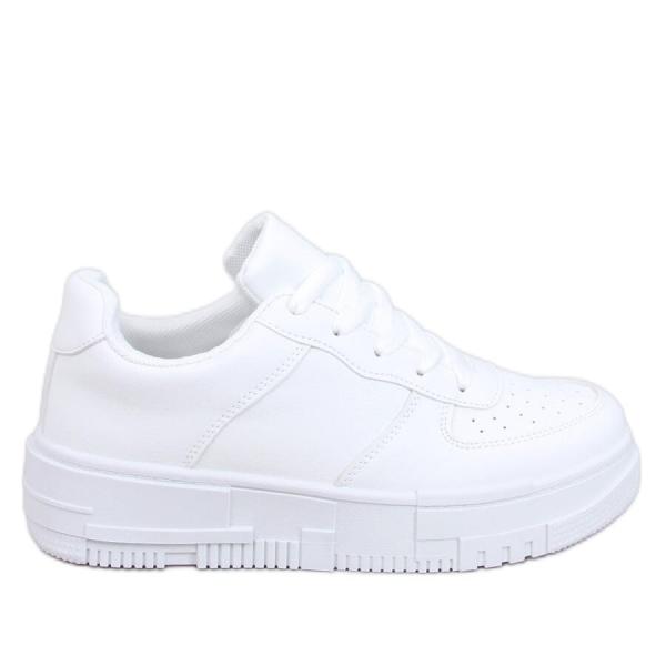 Sneakersy damskie Clemons Allwhite białe