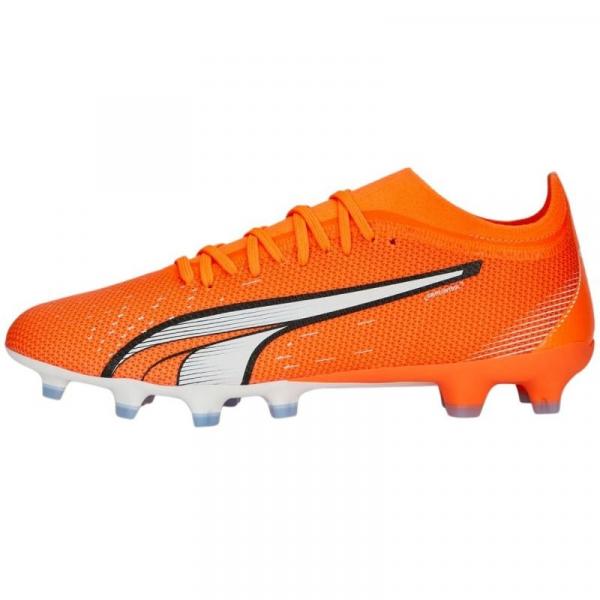 Buty piłkarskie Puma Ultra Match FG/AG M 107217 01 pomarańczowe pomarańcze i czerwienie