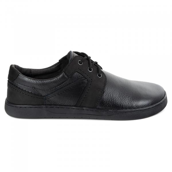 Olivier Barefoot Męskie buty skórzane sznurowane minimalistyczne 115KZ czarne