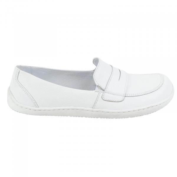 Olivier Barefoot damskie mokasyny skórzane minimalistyczne letnie 1280 białe