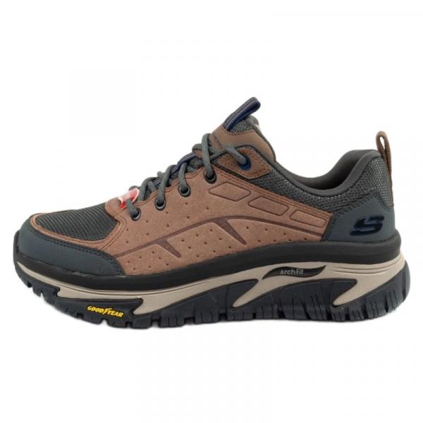 Buty Skechers Arch Fit Road Walker-Vernal 237488/BRMT brązowe