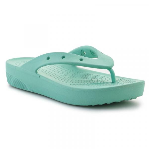 Japonki Crocs Classic Platfrom Flip Oxygen 207714-3UG zielone