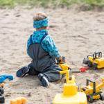 Spodnie przeciwdeszczowe z podszewką z polaru, ocieplone, szare, Playshoes