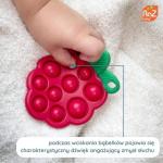 Pop it gryzak silikonowy Soczysta Malina – zabawka sensoryczna dla niemowląt RaZbaby, OUTLET