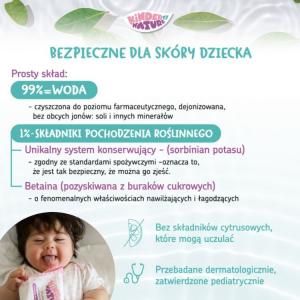 Zestaw Chusteczki nawilżane Kinder by Nature odpowiednie dla noworodków i dzieci 12 opakowan (672 szt.) + etui