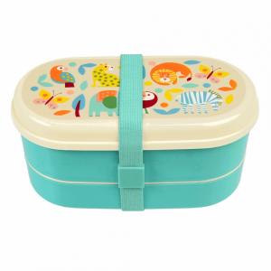 Rex London Lunchbox Bento ze sztućcami, Zwierzęta