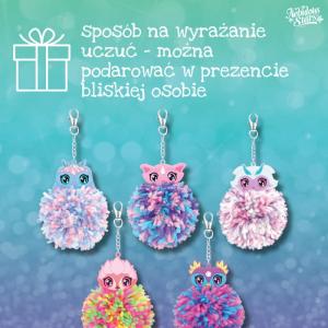 Nebulous Stars Zestaw kreatywny do robienia breloczków - z pomponami w kształcie zwierząt 5 szt. 8+
