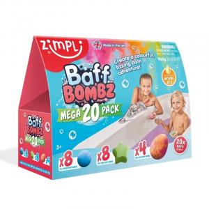 Zimpli Kids Musujące bomby do zabawy do kąpieli zmieniające kolor wody Baff Bombz 20 szt. 3+