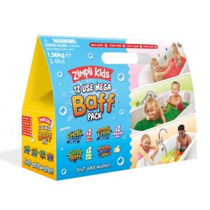 Zestaw magicznych proszków do kąpieli do zabawy, 18 szt. (5 rodzajów), Mega Baff Pack, 3+, Zimpli Kids, OUTLET
