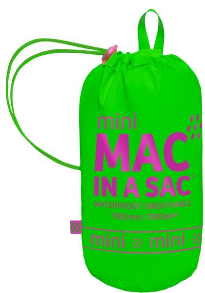 Kurtka dziecięca przeciwdeszczowa mini 5-7 lat, neon zielony, Mac in a Sac