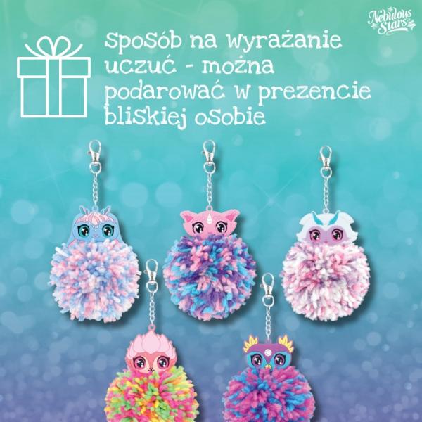 Nebulous Stars Zestaw kreatywny do robienia breloczków - z pomponami w kształcie zwierząt 5 szt. 8+
