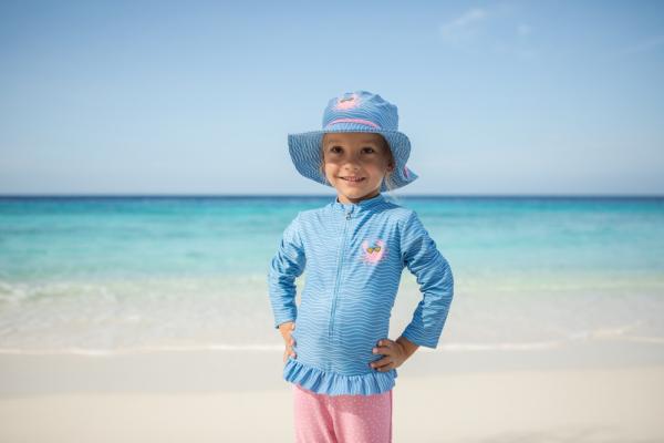 Playshoes Kombinezon kąpielowy z filtrem UV z długimi rękawami dla dziewczynki Krab